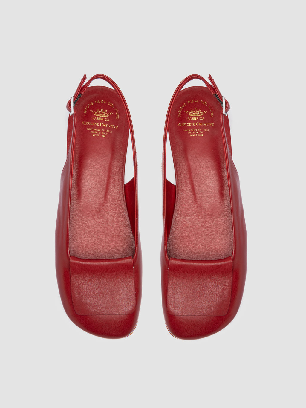 MEREDITH 001 - Red Leather Sling Back Sandals - image 2