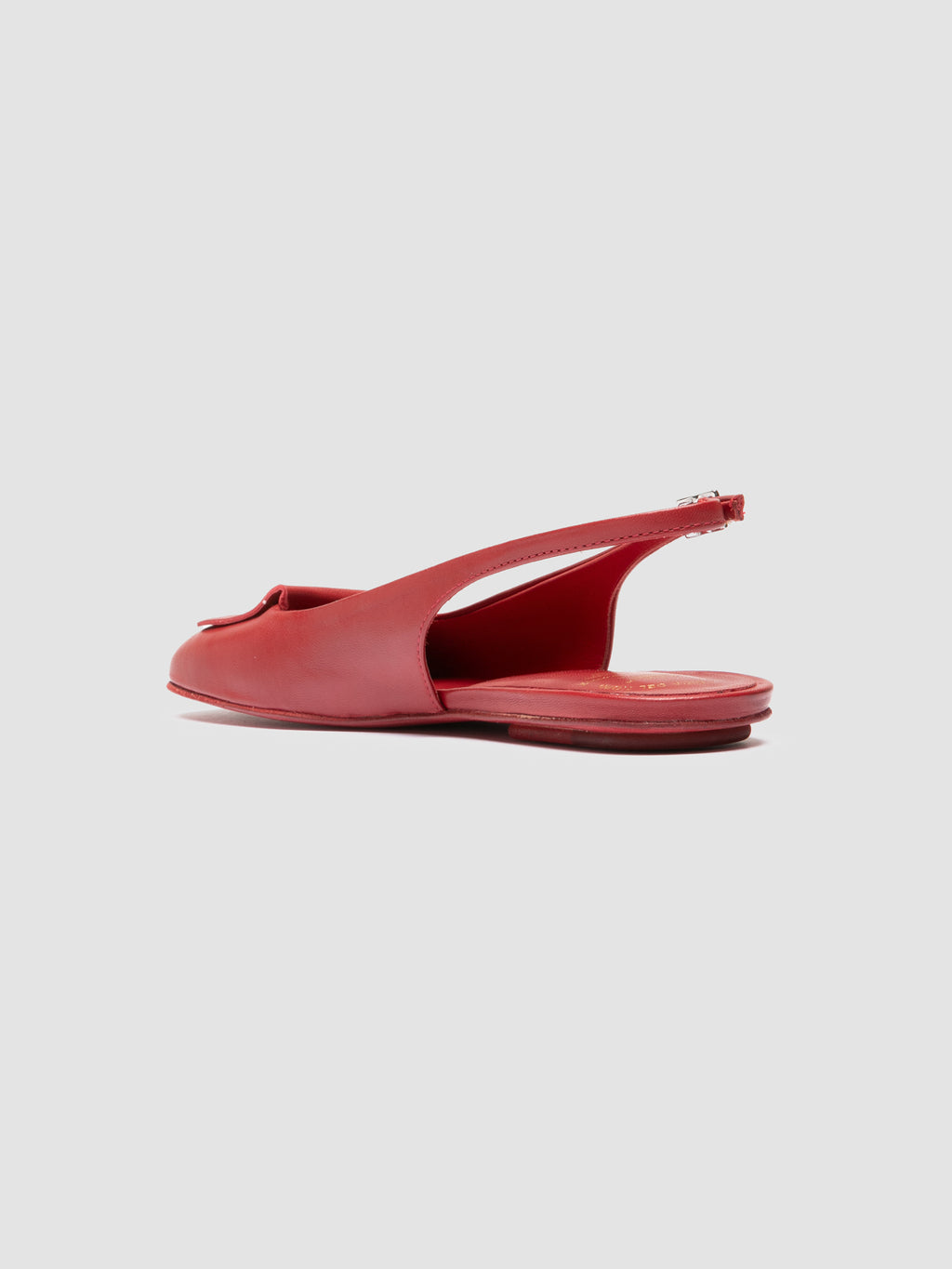 MEREDITH 001 - Red Leather Sling Back Sandals - image 4