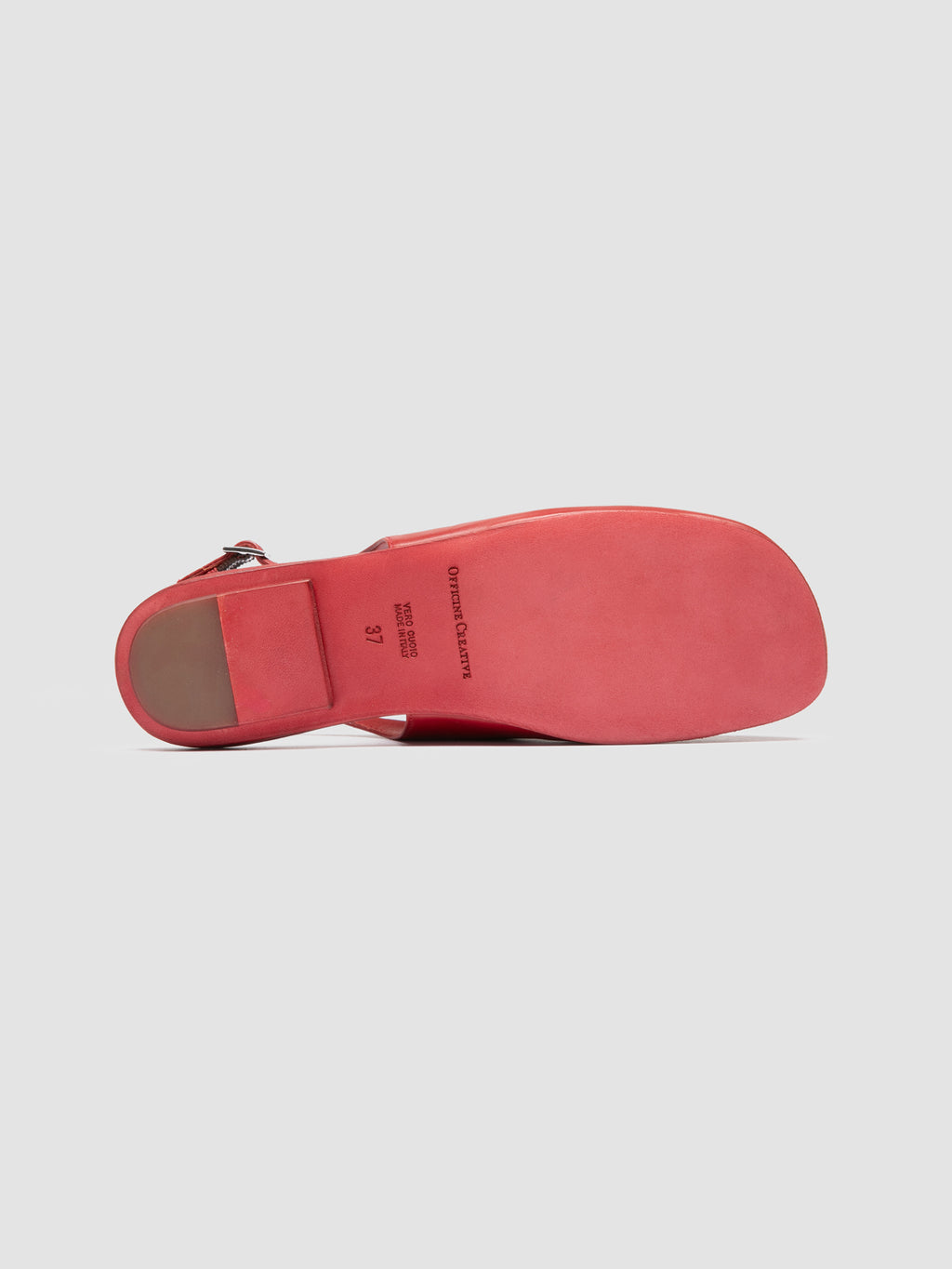 MEREDITH 001 - Red Leather Sling Back Sandals - image 5