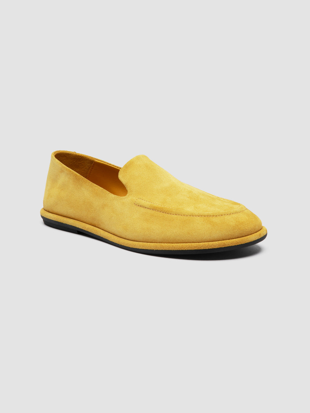 MIENNE 101 - Mocassini in Pelle Scamosciata Gialla - image 3,side view