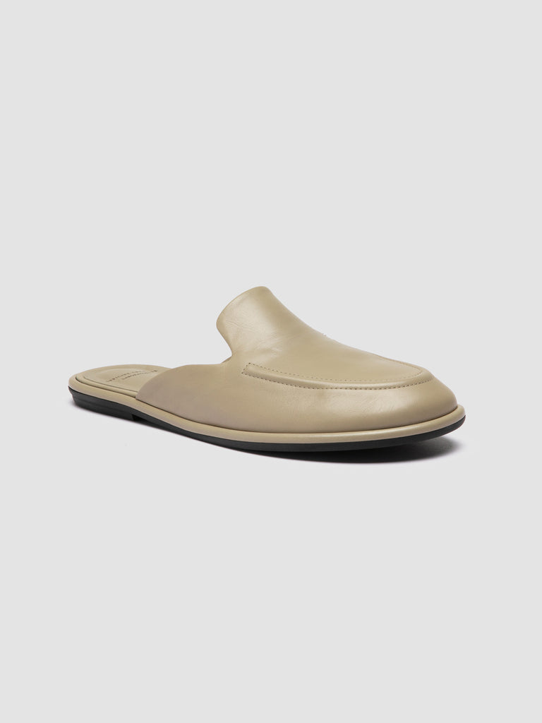 MIENNE 109 - Taupe Leather Mules