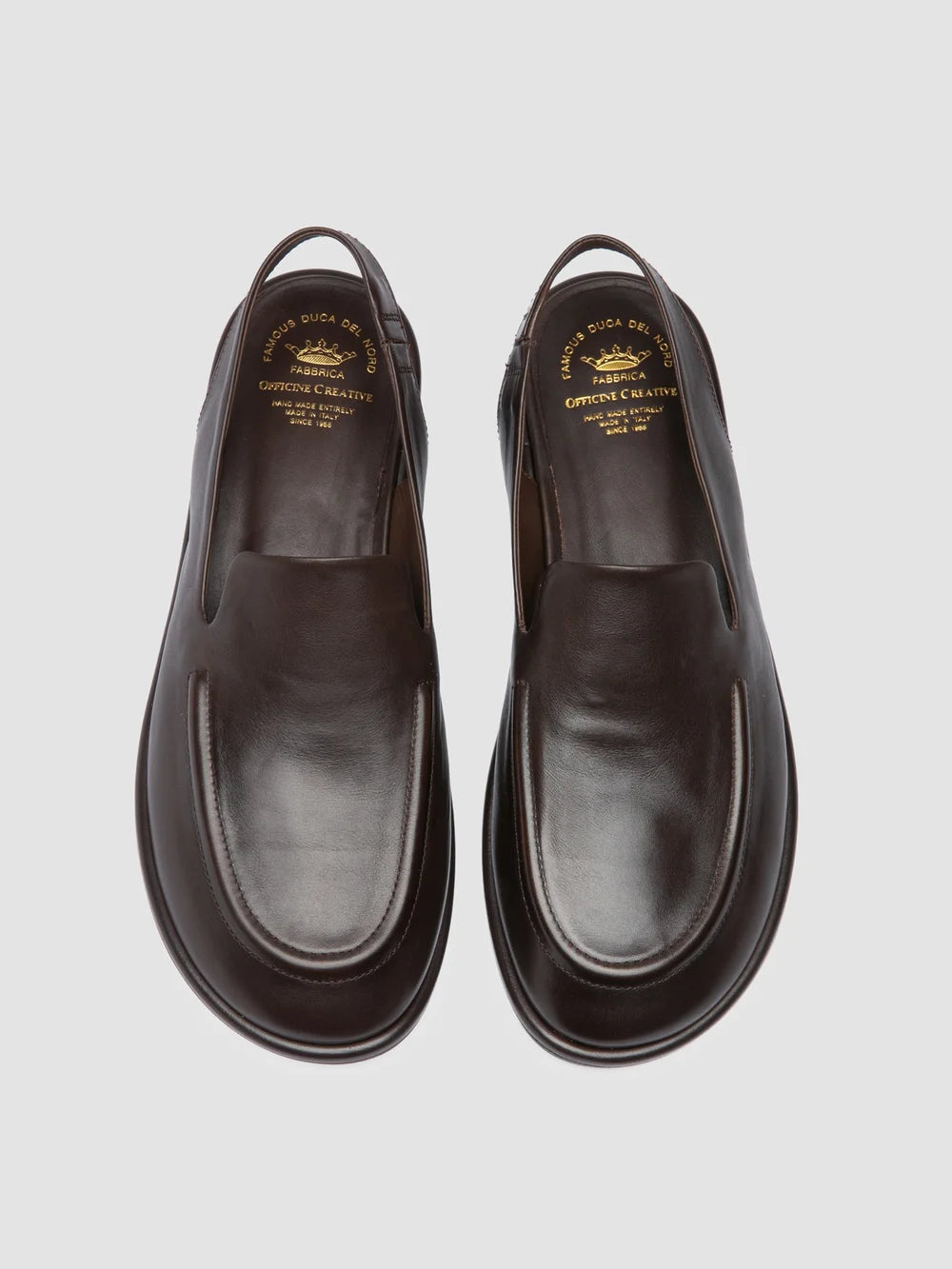 MIENNE 116 - Brown Leather Slingback Sandals - image 2,side view