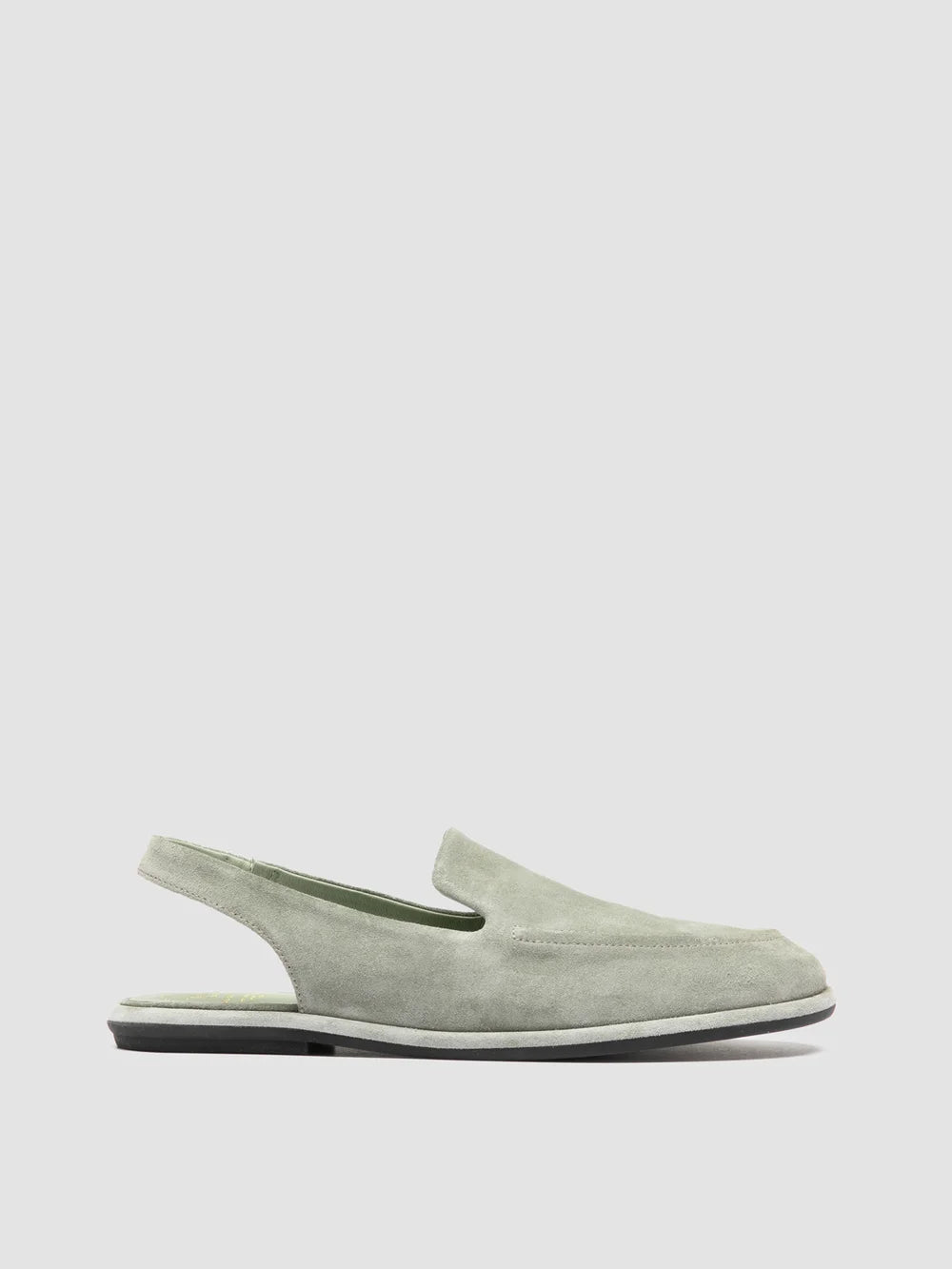 MIENNE 116 - Sandali Slingback in Pelle Scamosciata Verde - image 1,side view