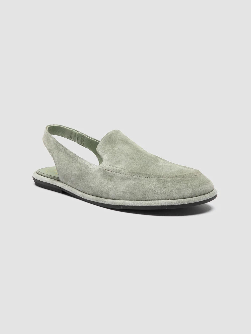 MIENNE 116 - Sandali Slingback in Pelle Scamosciata Verde - image 3,side view