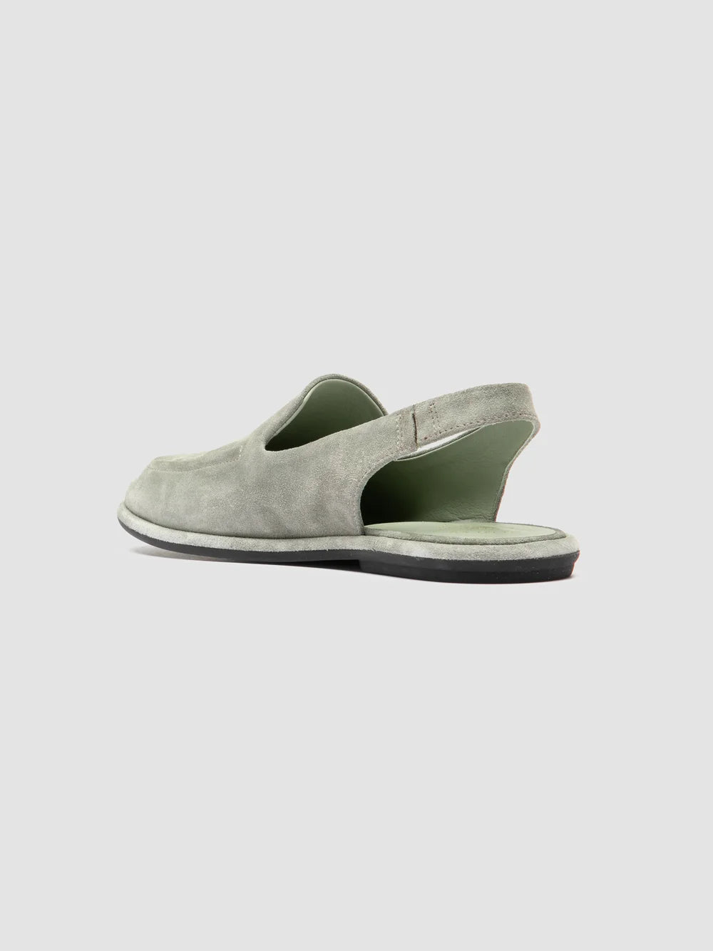 MIENNE 116 - Sandali Slingback in Pelle Scamosciata Verde - image 4,side view