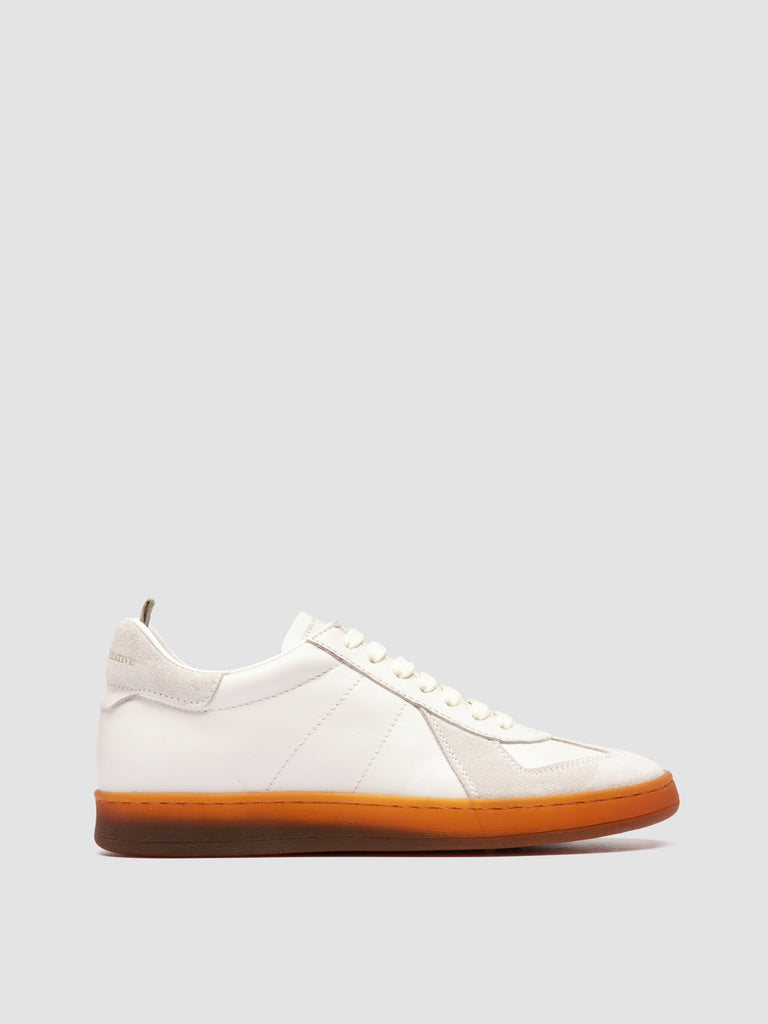 MILITIA 101 - White Leather and Suede Low Top Sneakers