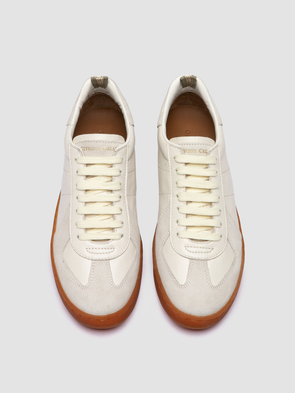 MILITIA 101 - White Leather and Suede Low Top Sneakers - image 2,side view