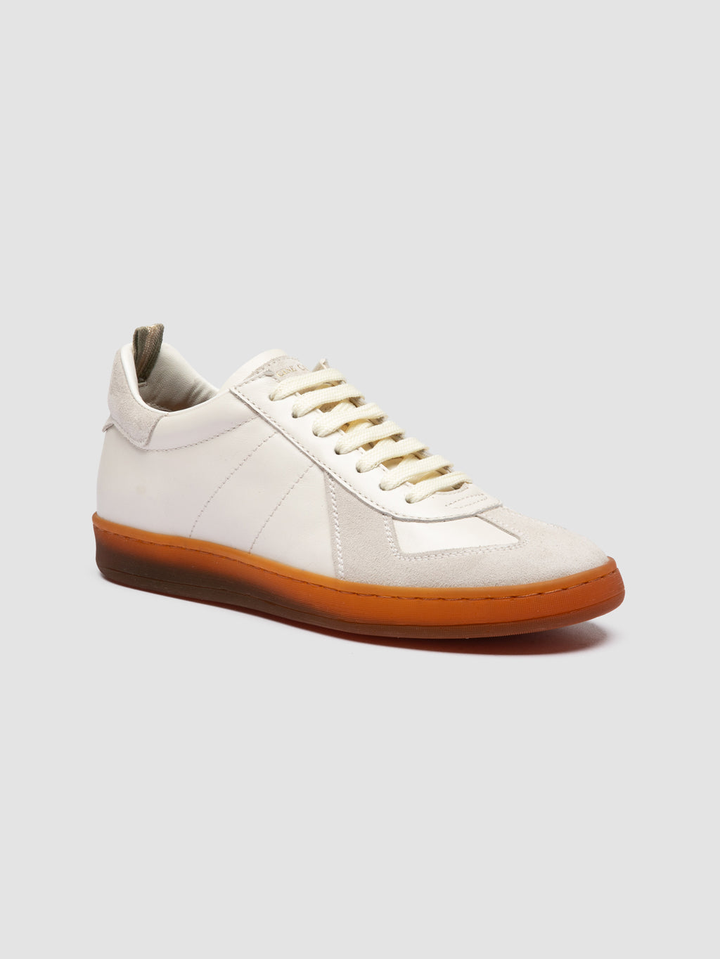 MILITIA 101 - White Leather and Suede Low Top Sneakers - image 3,side view