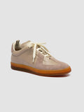 MILITIA 102 - Beige Leather and Suede Sneakers - thumb image 3,side view