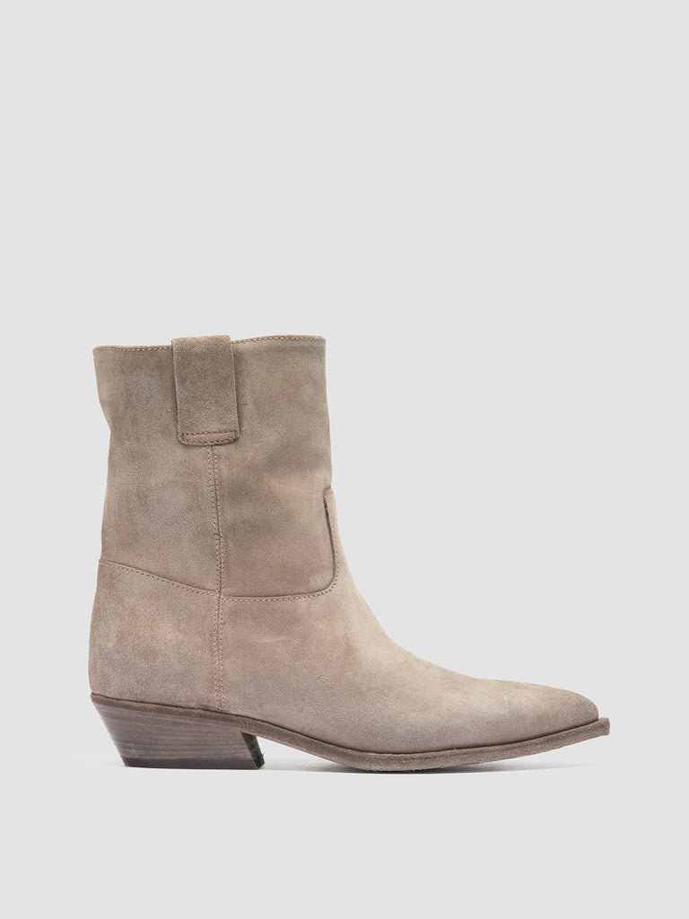 NOELIE DD 108 - Taupe Suede Zip Boots