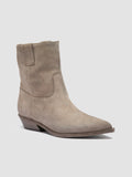 NOELIE DD 108 - Taupe Suede Zip Boots - thumb image 3,side view