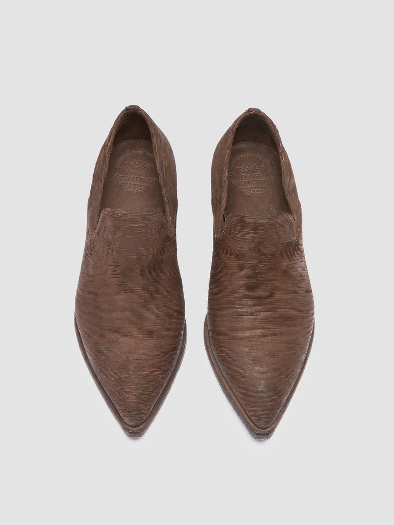 NOELIE DD 111 - Brown Leather Penny Loafers