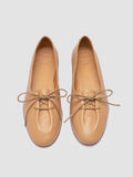 OLIVER 102 - Taupe Leather Ballerina Shoes - thumb image 2,side view