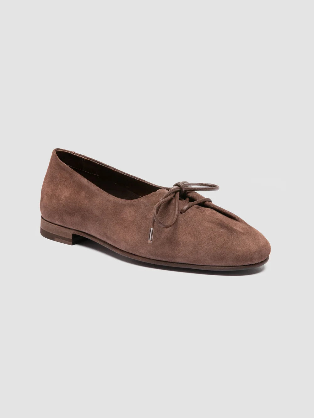 OLIVER 102 - Ballerine in Pelle Scamosciata Marrone - image 3,side view