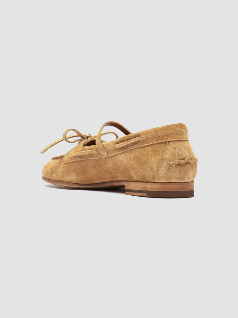 OLIVER 104 - Beige Suede Ballerina Shoes