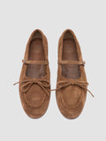 OLIVER 104 - Brown Suede Ballerina Shoes - thumb image 2,side view