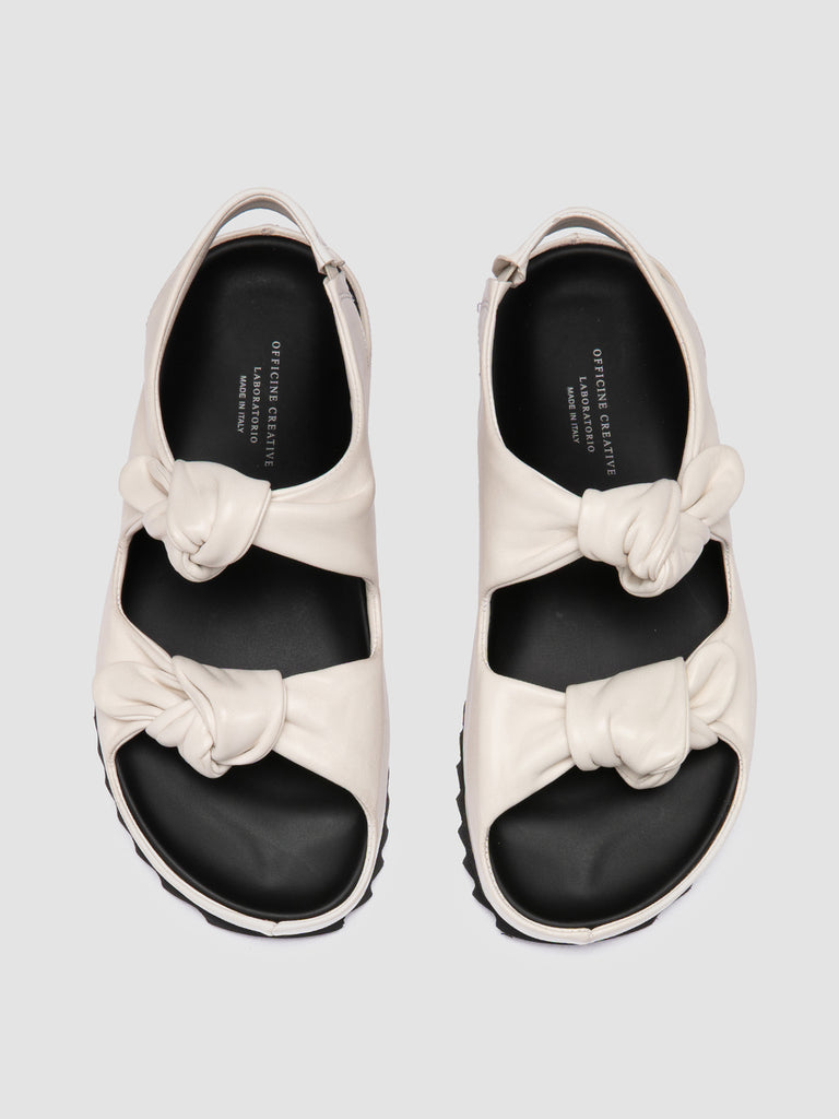 PELAGIE 022 - White Leather Sandals