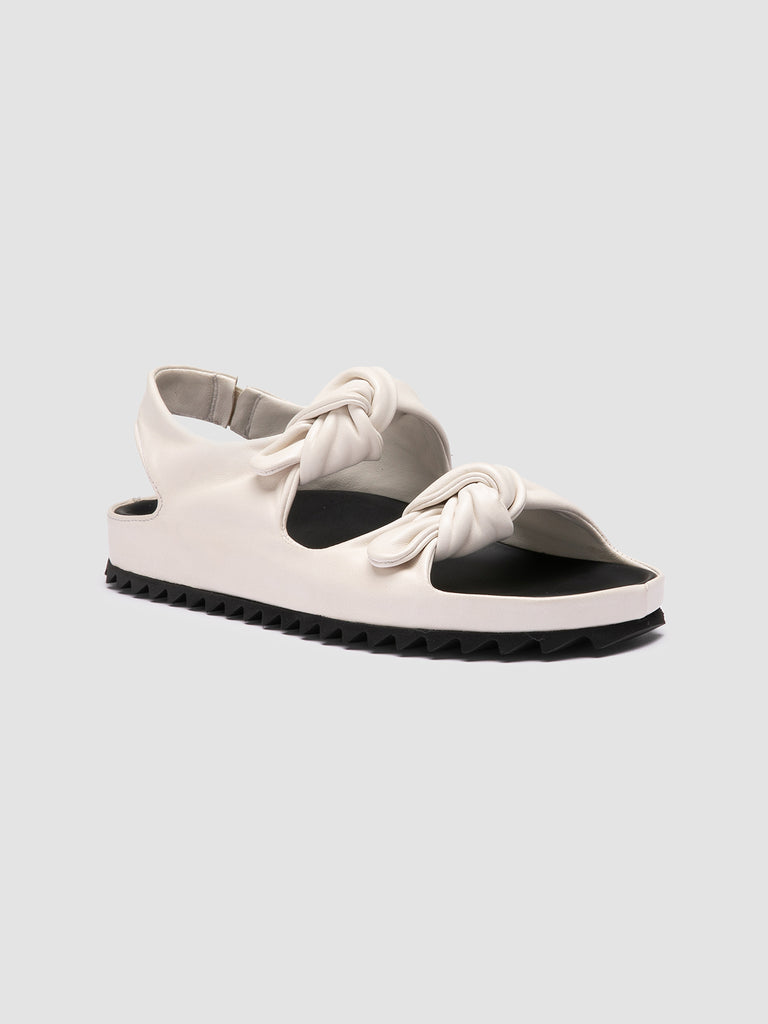 PELAGIE 022 - White Leather Sandals