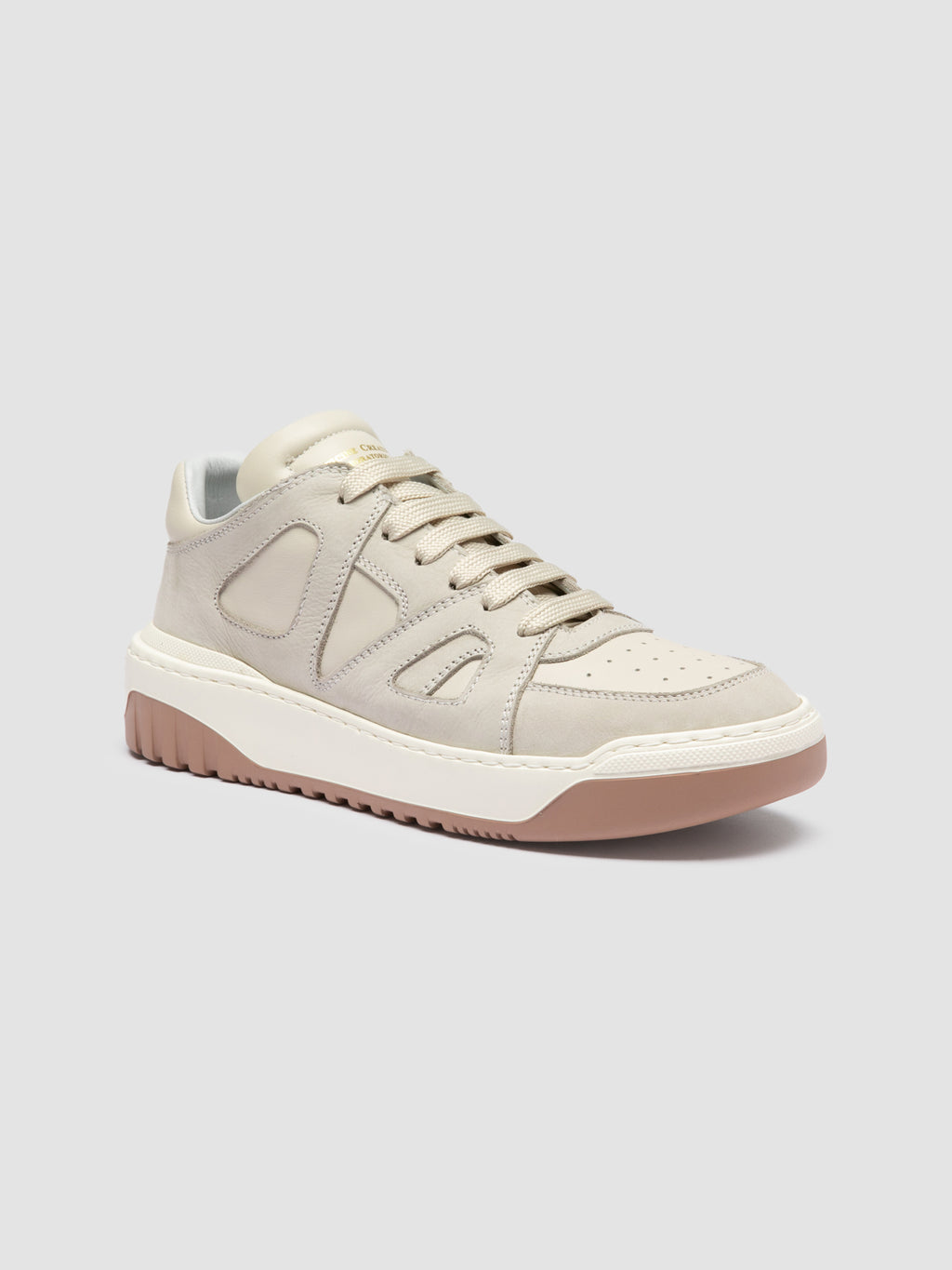 ROCKVILLE 102 - Ivory Leather Low Top Sneakers - image 3,side view
