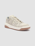 ROCKVILLE 102 - Ivory Leather Low Top Sneakers - thumb image 3,side view