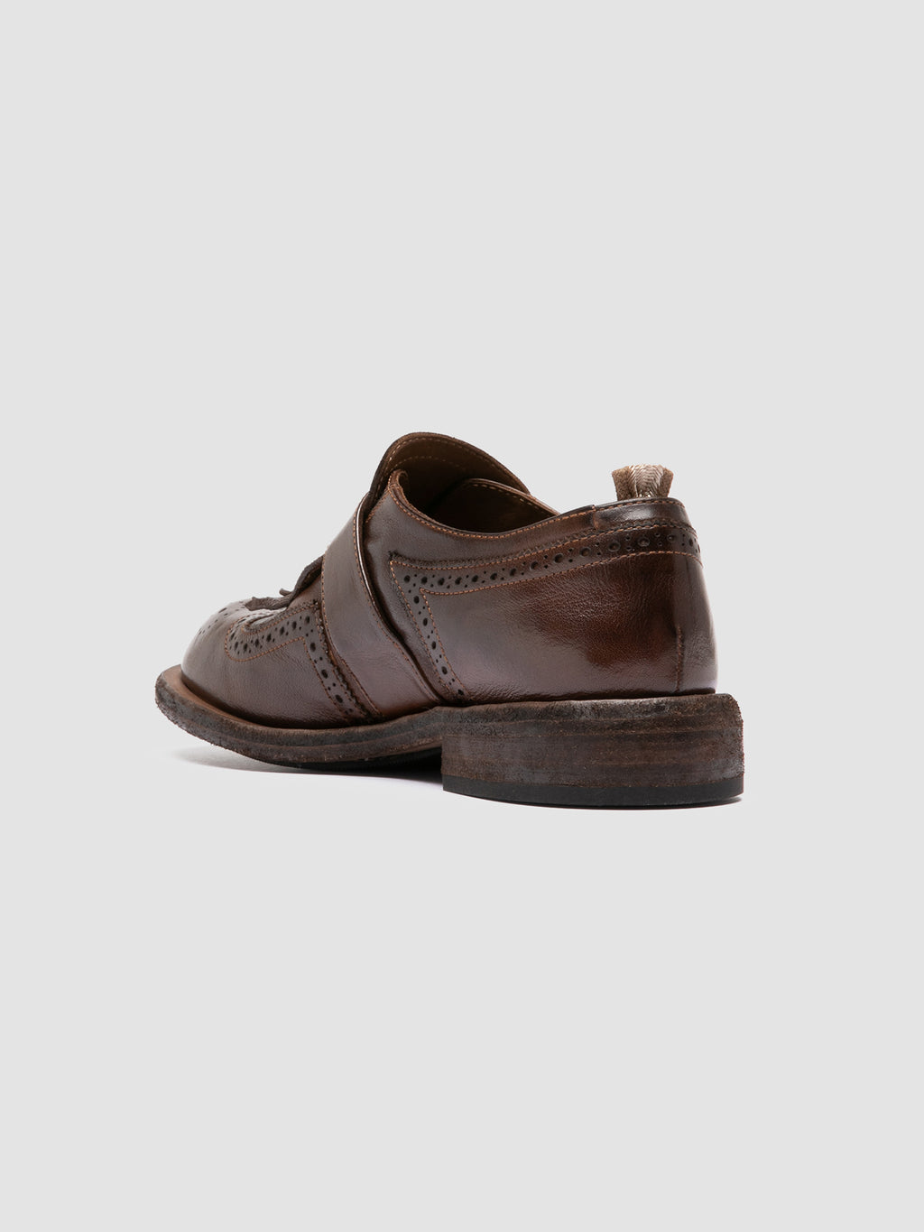RUGGED 111 - Brown Leather Monk Shoes - image 4,side view