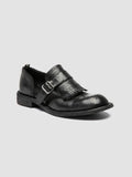 RUGGED 119 - Scarpe Monk in Pelle Nera - thumb image 3,side view