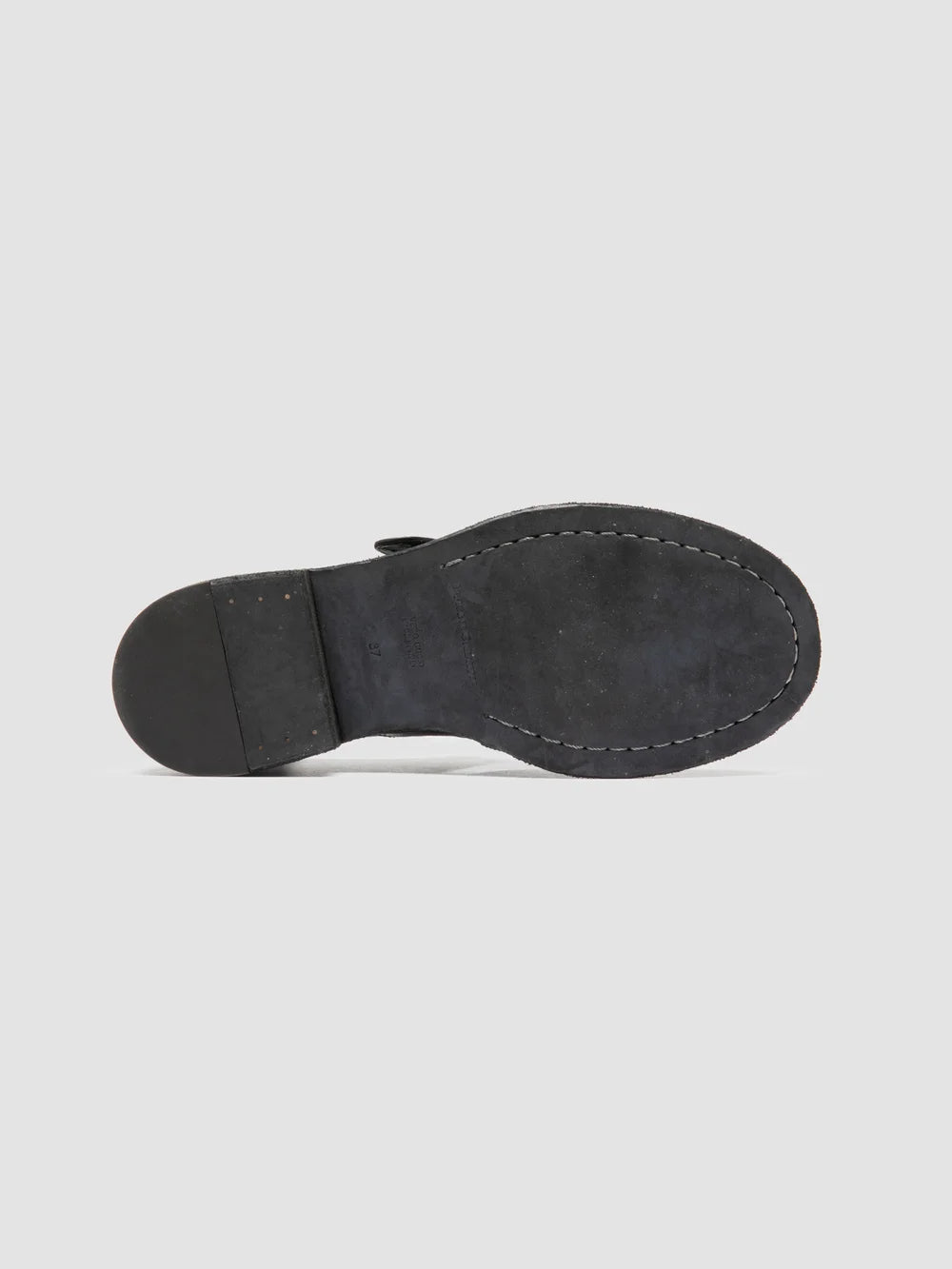 RUGGED 119 - Scarpe Monk in Pelle Nera - image 5,side view