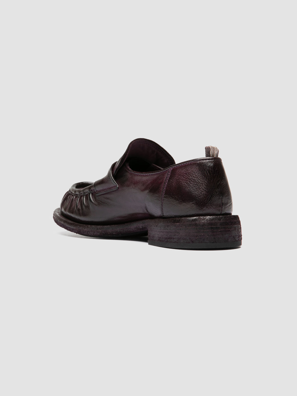 RUGGED 123_W - Burgundy Leather Penny Loafers - image 4,side view