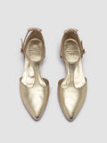 SAGE 103 - Gold Leather T-Bar Shoes - thumb image 2,side view