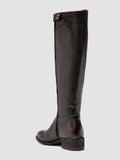 SELINE 039 - Stivali con Zip in Pelle Marrone - thumb image 4,side view