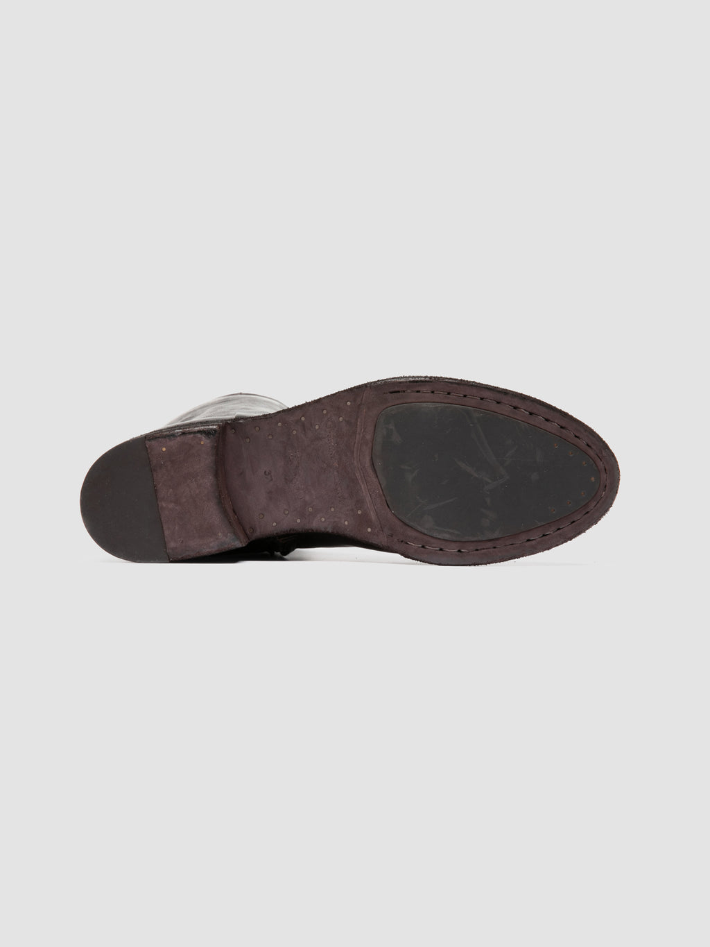 SELINE 039 - Stivali con Zip in Pelle Marrone - image 5,side view