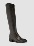 SELINE 039 - Grey Leather Zipped Boots - thumb image 3,side view