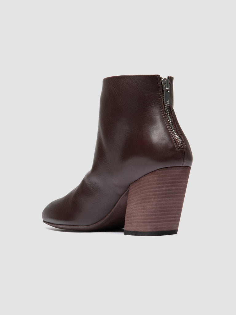 SEVRE 003 - Burgundy Leather Booties