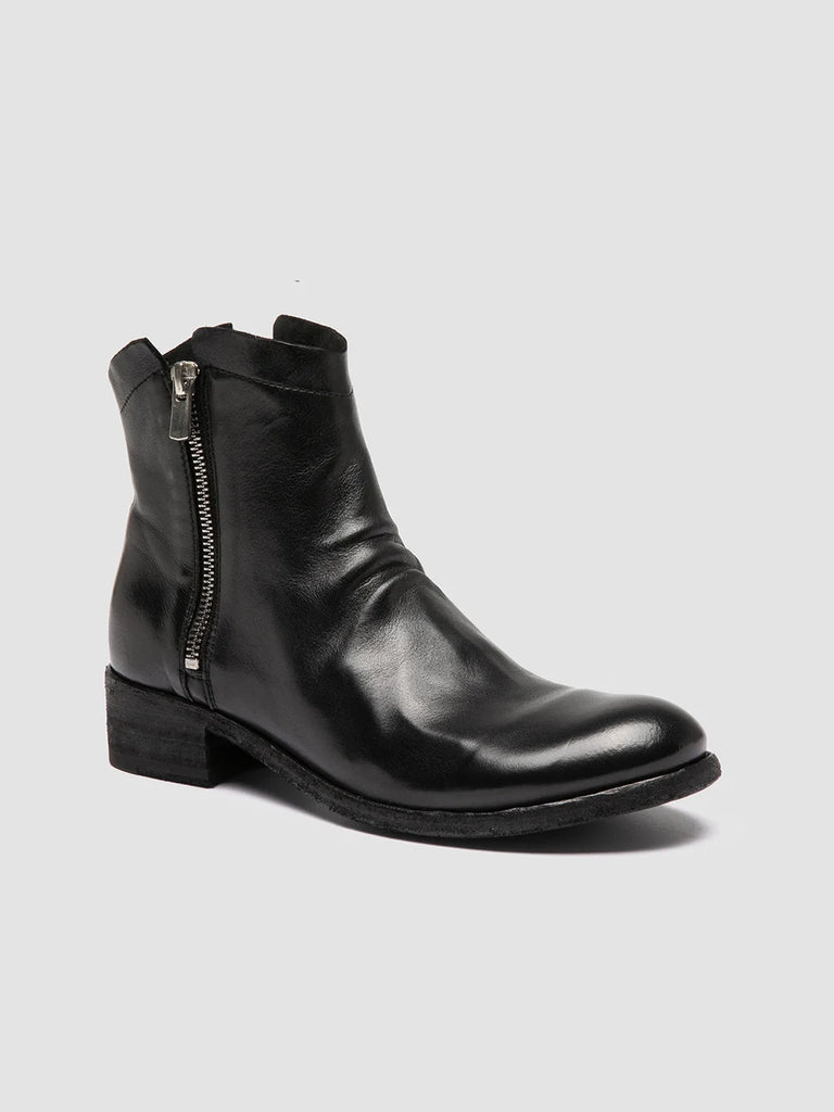 Womens Ivory Leather Zipped Boots: SHANTEL 003 Officine Creative - 3