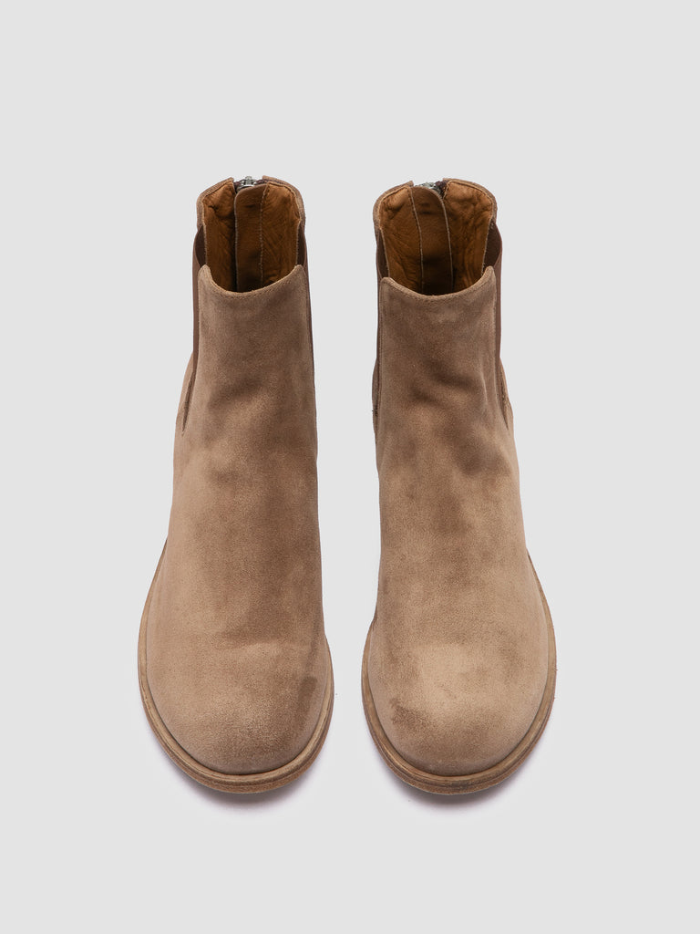 SHANTEL 006 - Taupe Suede Zipped Boots