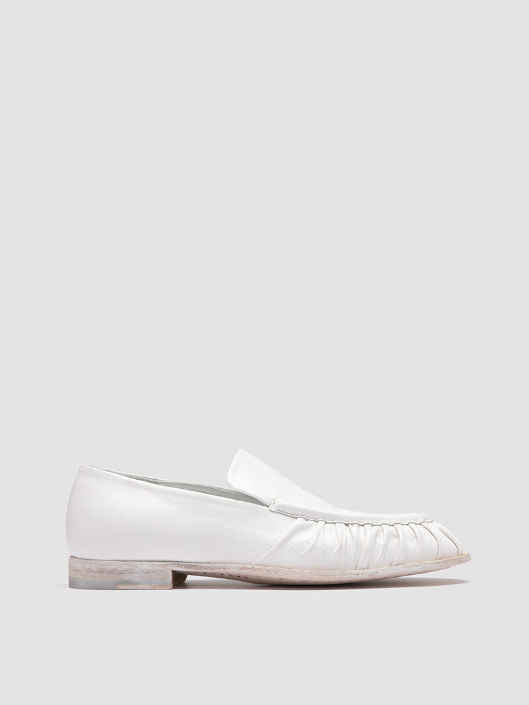 SOLITUDE 101 - White Leather Loafers