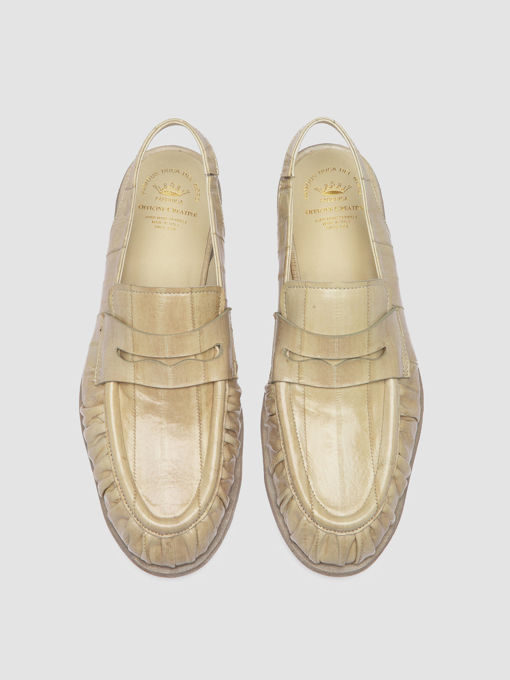 SOLITUDE 102 - Sandali Slingback in Pelle Bianca - image 2,side view