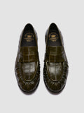 SOLITUDE 107 - Green Leather Penny Loafers - thumb image 2,side view