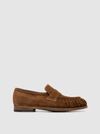 SOLITUDE 107 - Brown Suede Penny Loafers