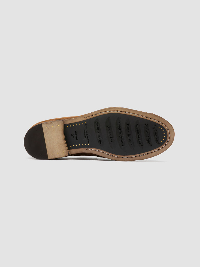SOLITUDE 107 - Brown Suede Penny Loafers