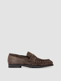 SOLITUDE 107 - Mocassini Penny in Pelle Scamosciata Marrone - thumb image 1,side view