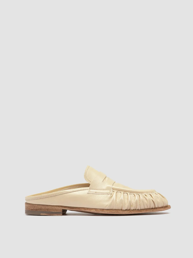 SOLITUDE 112 - Ivory Leather Mule Sandals