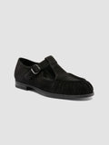 SOLITUD /115 - Scarpe con Cinturino a T in Pelle Scamosciata Nera - thumb image 3,side view