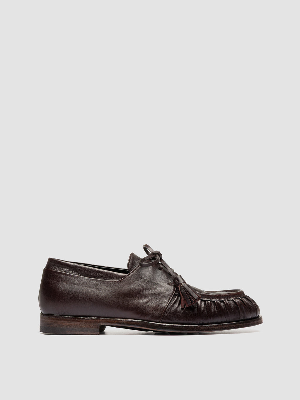 SOLITUDE 116_W - Brown Leather Derby Shoes - image 1,side view
