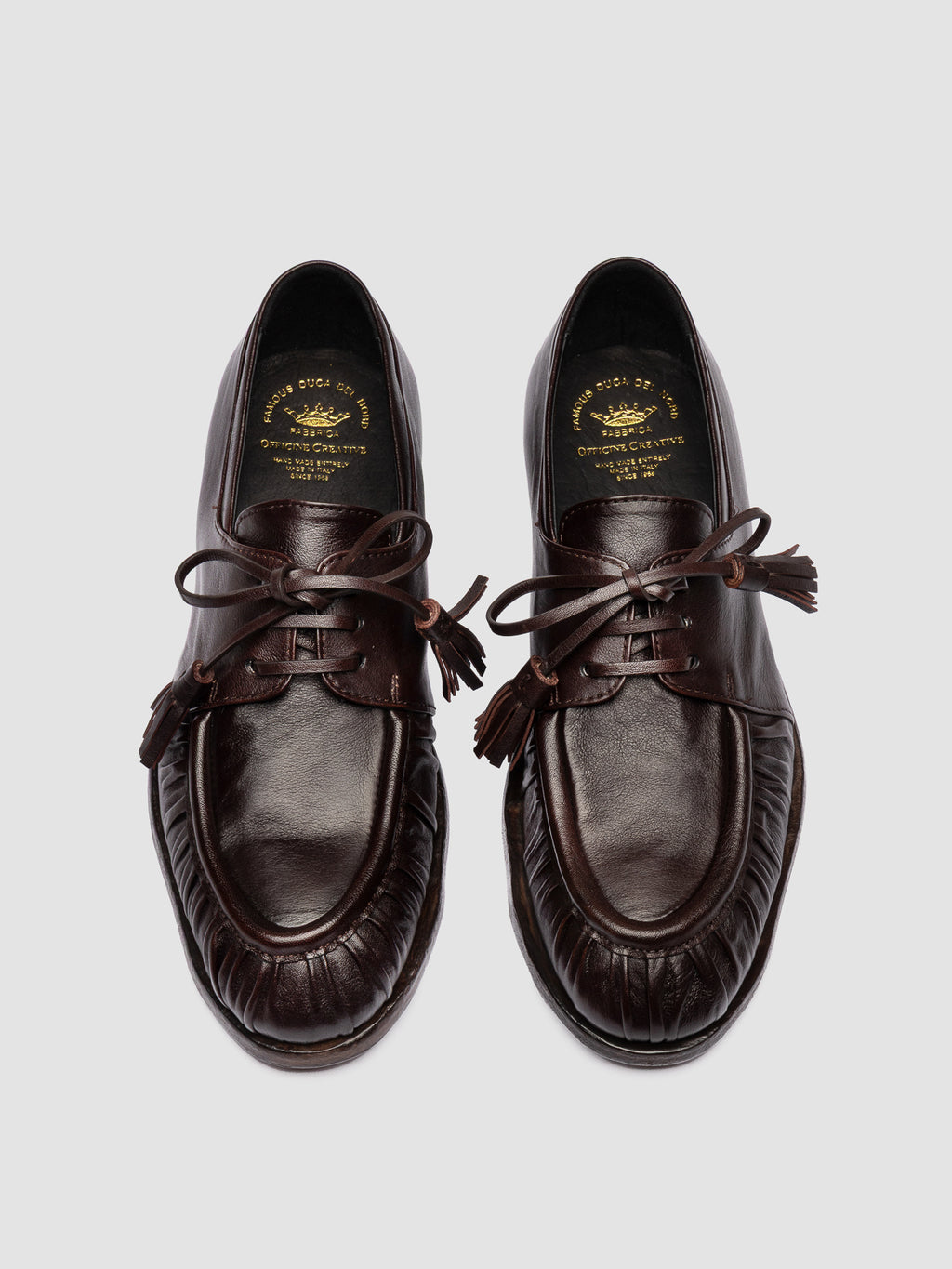 SOLITUDE 116_W - Brown Leather Derby Shoes - image 2,side view