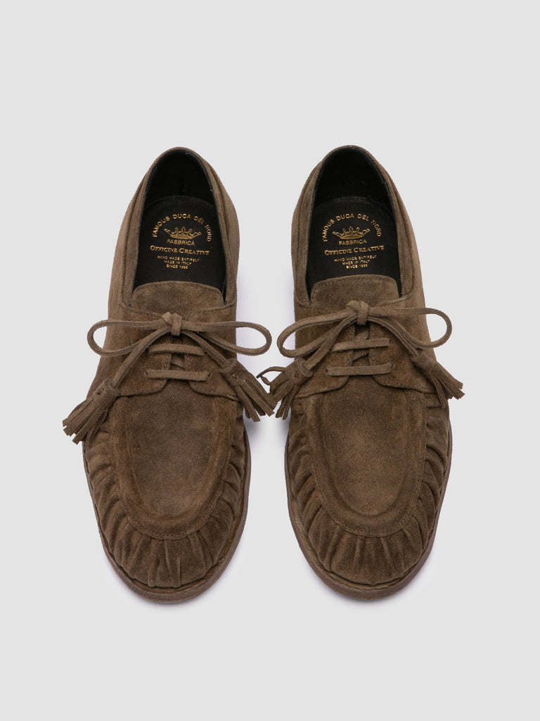 SOLITUDE 116_W - Brown Suede Derby Shoes