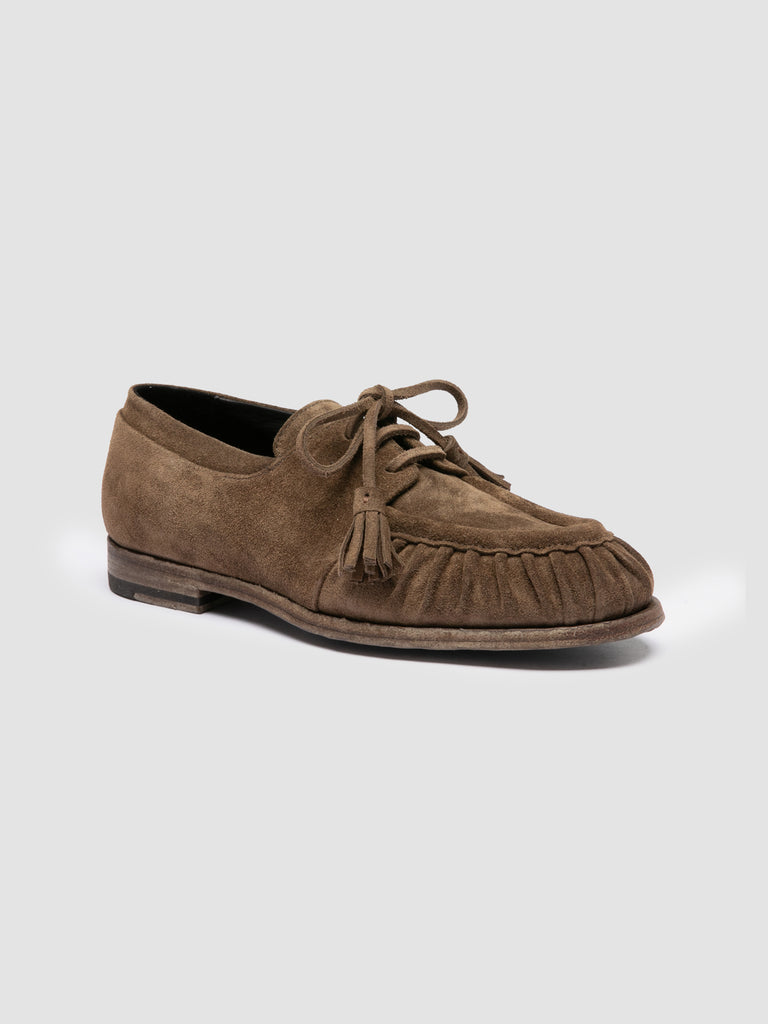 SOLITUDE 116_W - Brown Suede Derby Shoes