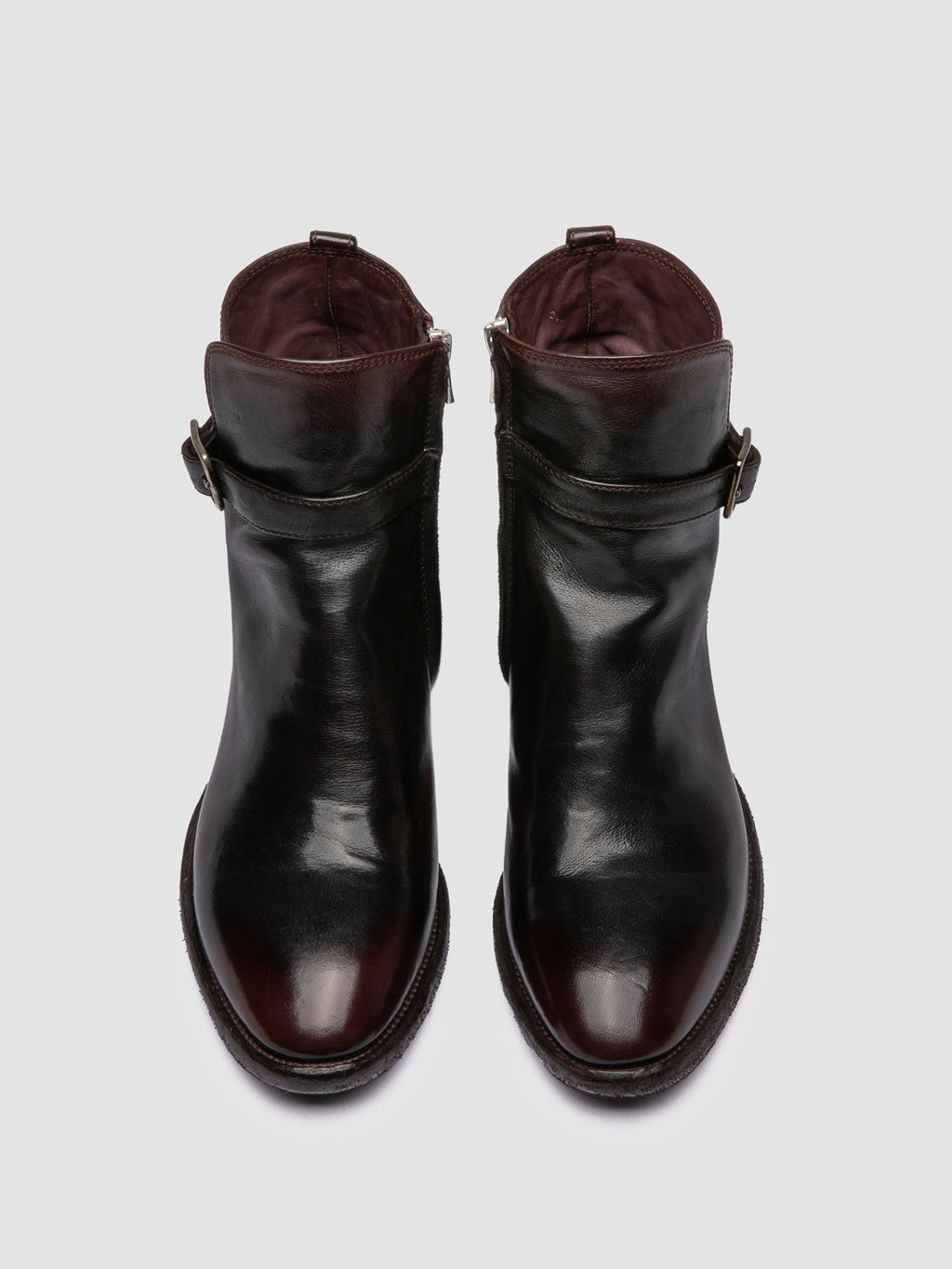 SONEGAL DD 002 - Stivali con Zip in Pelle Marrone - image 2,side view