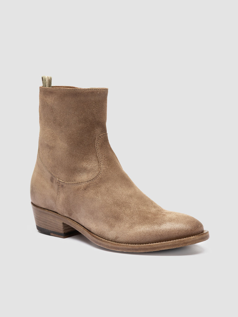 SONEGAL DD 003 - Stivali con Zip in Pelle Scamosciata Marrone