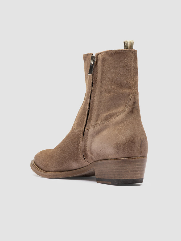 SONEGAL DD 003 - Stivali con Zip in Pelle Scamosciata Marrone